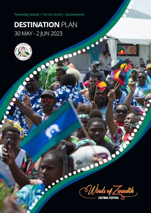 Cover of the Winds of Zenadth Cultural Festival Destination Plan for Torres Shire Council